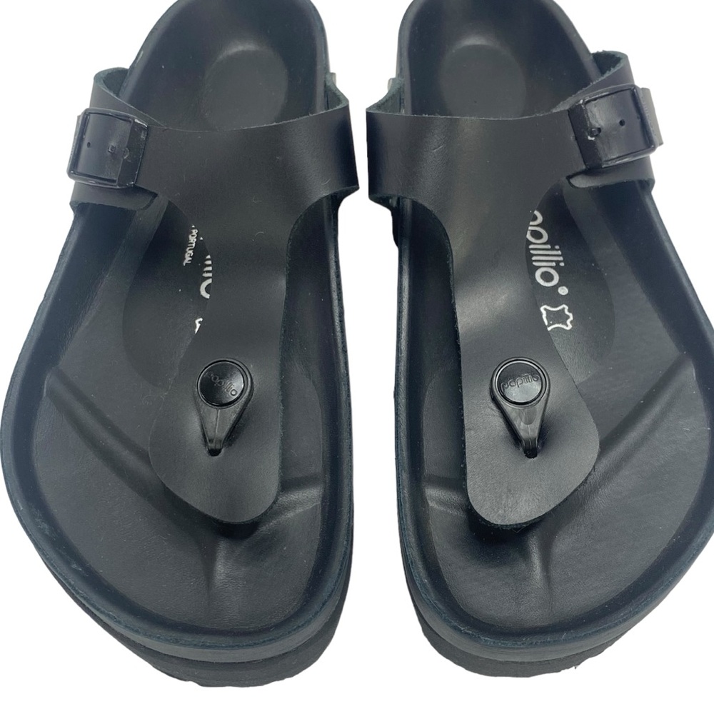 Birkenstock Black Women's Platform Toe-Post Sandals - Picture 3 of 16